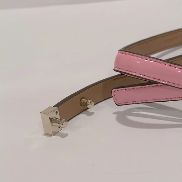 Kate Spade Pink Patent Leather Shoestring Bow Belt (size medium) - Picture 6 of 7